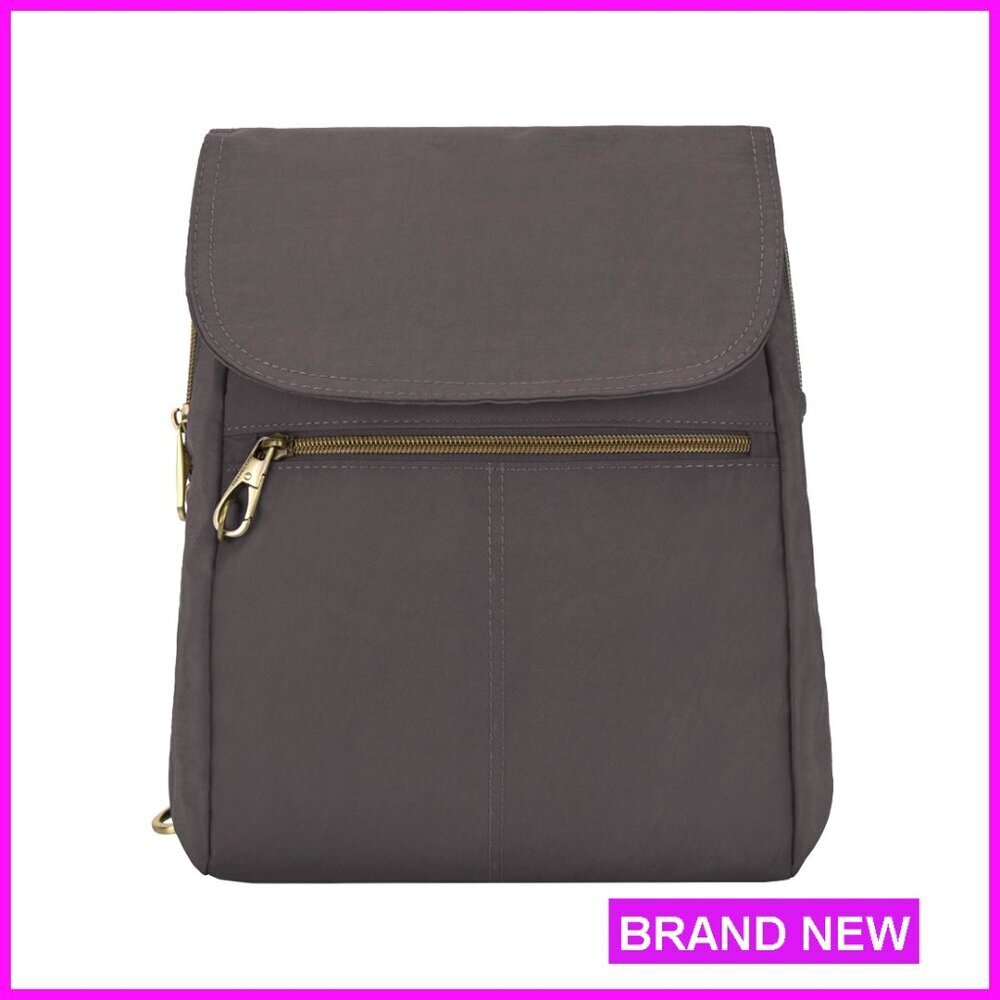 Anti-Theft Slim Backpack with RFID Protection, 5 Pockets, Tablet Compatible